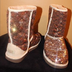 Brown Sequin Ugg boots